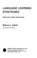 Cover of: Language learning strategies
