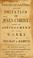 Cover of: The  Christian pattern, or, the Imitation of Jesus Christ