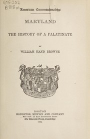 Maryland by William Hand Browne